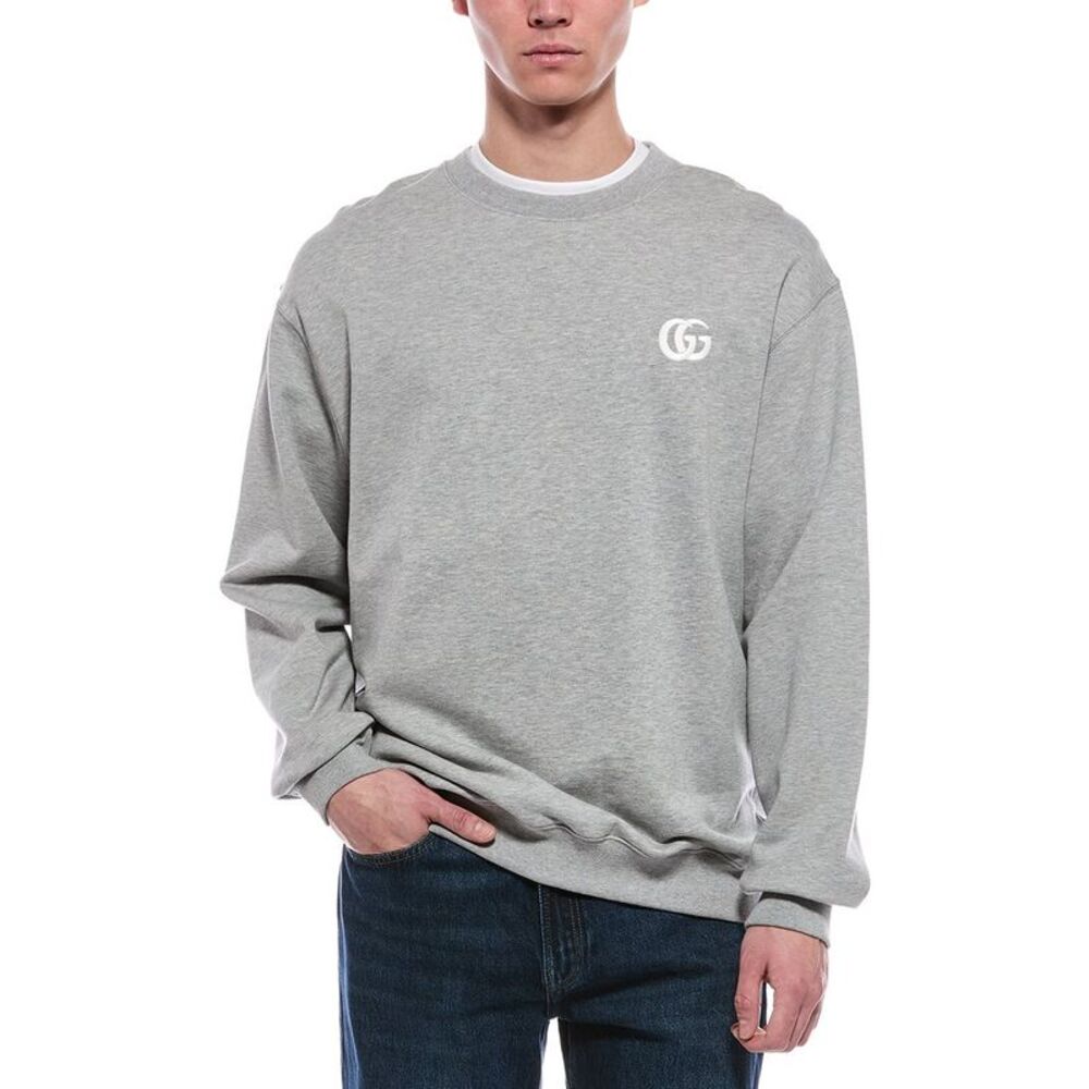 Gucci Mens Crewneck Sweatshirt, Grey